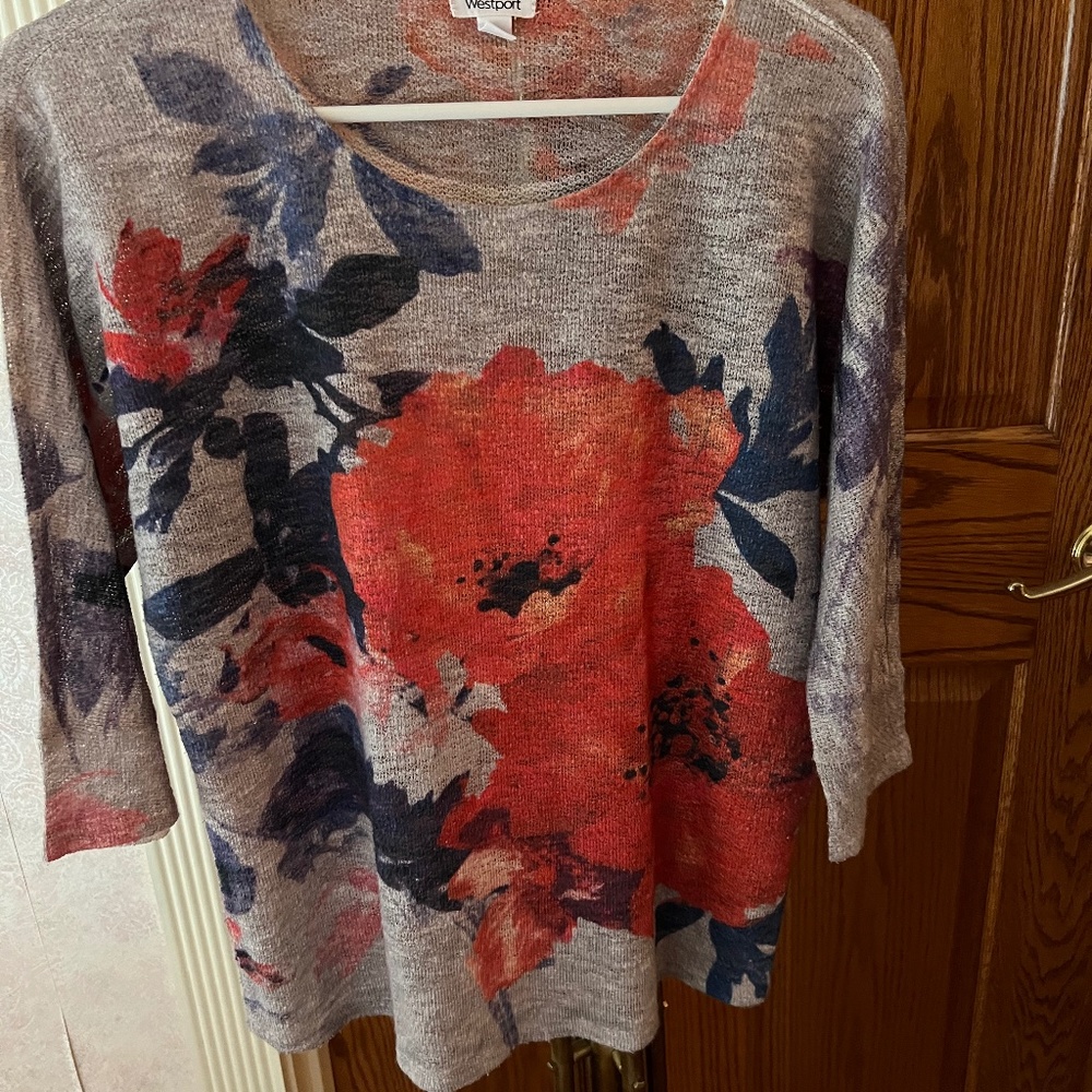 Westport Knit Flowered Top
